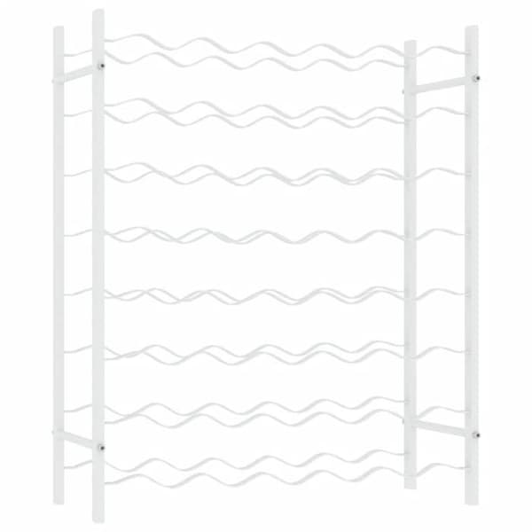 vidaXL Flaskställ för 48 flaskor Vitmetall 340908 Vit