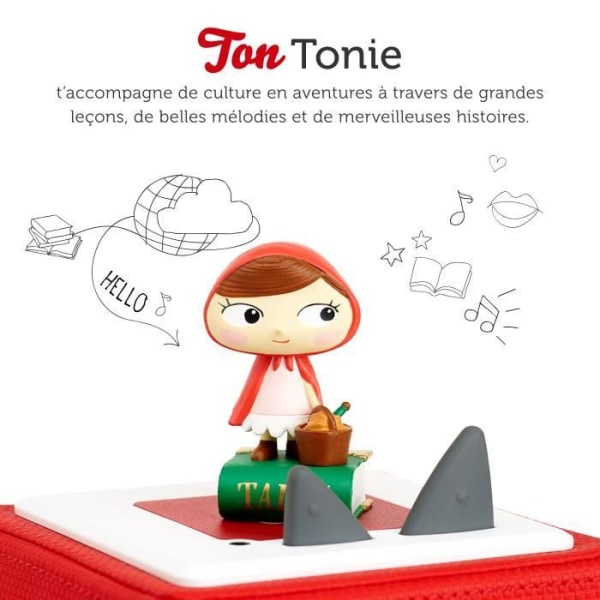 tonies® - Tonie Figurine - My Favorite Tales - Rödluvan och 3 andra klassiker - Audio Figurine för Toniebox Röd