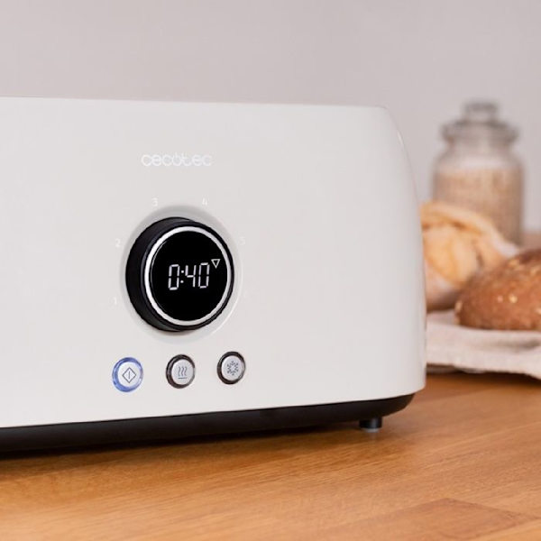 Cecotec Vertikal Brödrost Digital ClassicToast 15000 Beige Extra Dubbel Grå; Svart; Stål