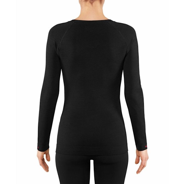 T-shirt med lång ärm - Falke - Wool-Tech Light - Merinoull - Bekväm - Svart svart XS