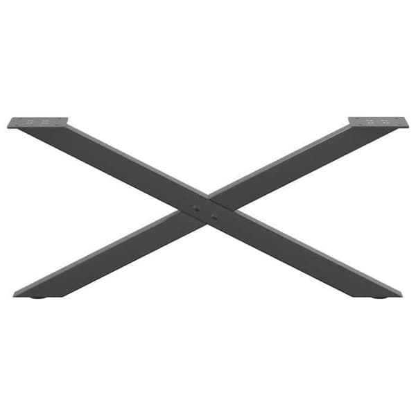 vidaXL Kafébordsstöd i X-form, 2 delar, anthrazit, 70 x (30-31) cm, stål 4012886