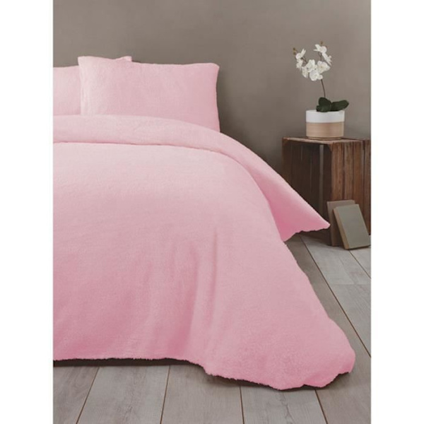 Sängkläder - Snuggle Teddy - Rosa - 100% Polyester - 165GSM - Kan tvättas i maskin Rosa