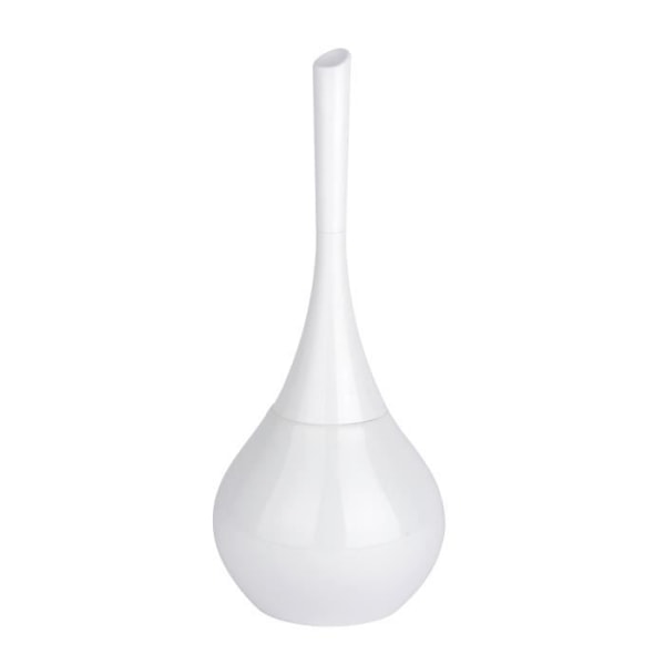 WENKO Toalettborste Flakon, Toalettbørshållare i keramik och svart toalettborste, keramik - plast, ø17,0x41,5 cm, vit Vit