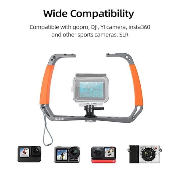 Aluminiumlegering Dual Arm Tray Mount för Rig Stabilizer för GoPro Hero 13 12 11 10 9 max