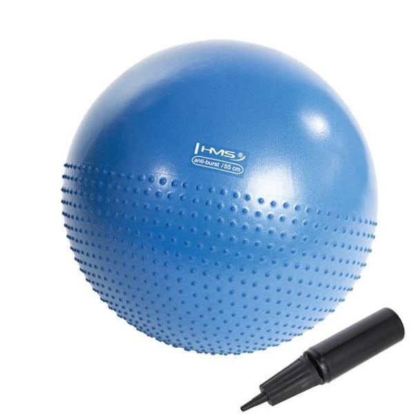 YB03 NYTT MASSAGEBALL FÖR GYMNASTIK BLÅMARIN 55CM HMS