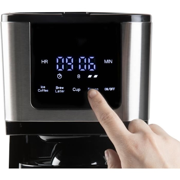 Filterkaffebryggare - DOMO - DO733K - 900 W - 4 till 10 koppar - LCD-skärm - 3 intensiteter - Svart Svart