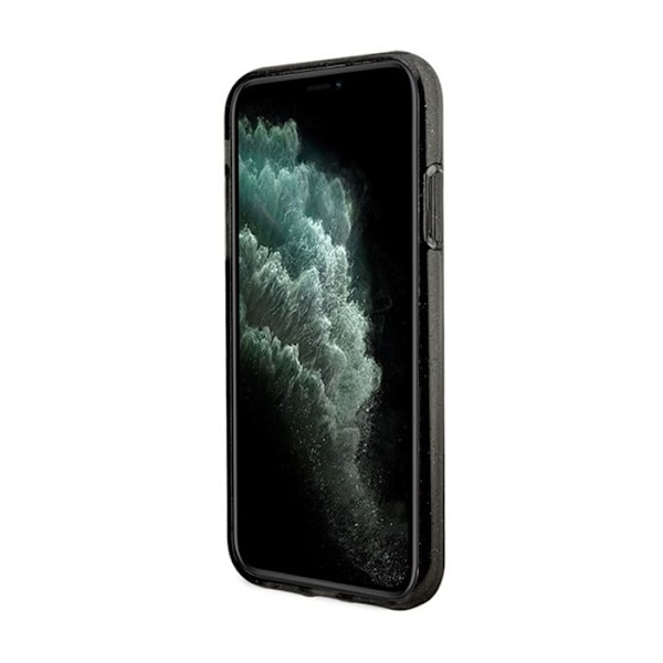 Karl Lagerfeld IML Glitter Karl & Choupette - iPhone 11-fodral (svart)