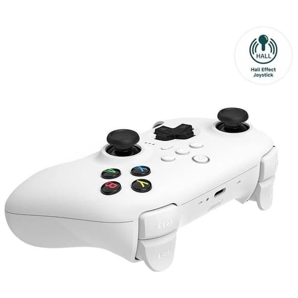 8BitDo Ultimate 2.4G Trådlös HALL EFFEKT - Vit Edition Vit