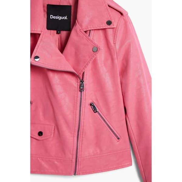 Damskinnjacka Desigual Lolly - rosa rosa jag