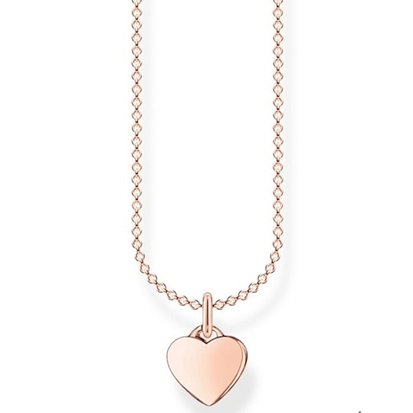 Thomas Sabo KE2049-415-40-L45V hjärtformad halsband i guldplätering för kvinnor