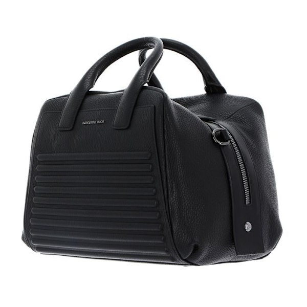 Handväska - MANDARINA DUCK - I-Con Tote M - Kalvläder - Svart - Avtagbar axelrem svart