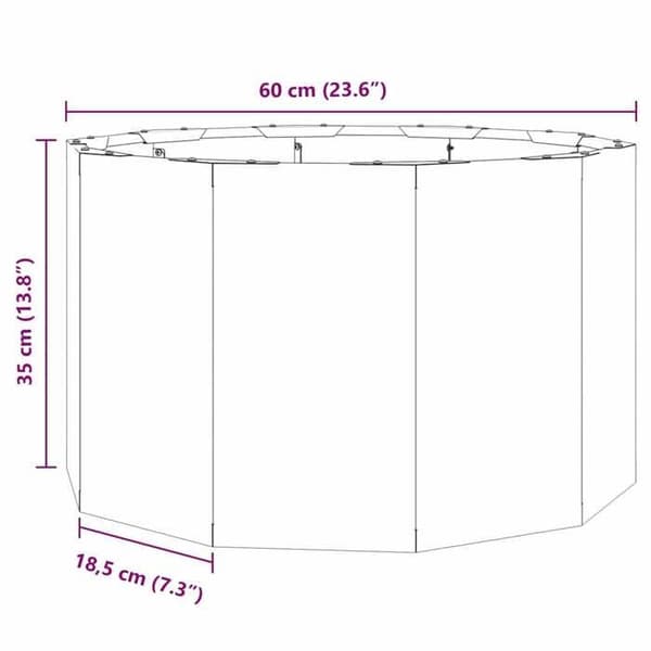 vidaXL Blomlåda Silver 60 x 60 x 35 cm Galvaniserat stål 883743