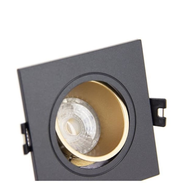 Spotlight GU10 50W 2700K Square justerbar Svart och guld IP20 - SP50CANO - Xanlite