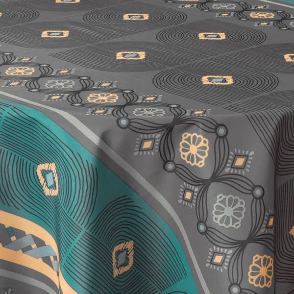 Fläckavvisande duk Valparaiso blå 150 x 240 cm - vattenavvisande polyester, lättskött blå