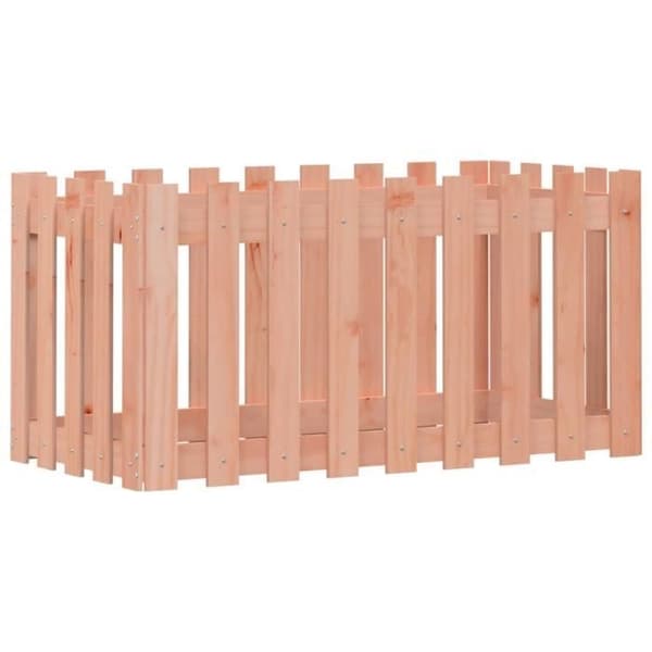 vidaXL Garden Raised Bed Staket Design Solid Douglas Wood 832480