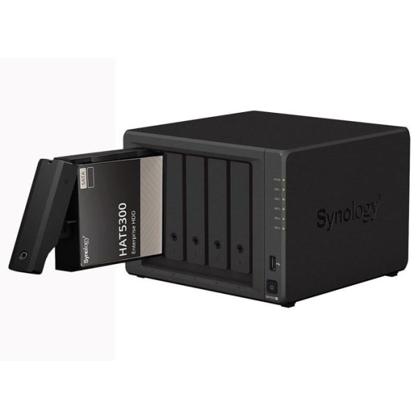 Lagringsserver - nas Synology - DS1522+/8G/3Y/90T-HAT5310 - DS1522+ 8GB NAS 90TB (5X 18TB) HAT5300