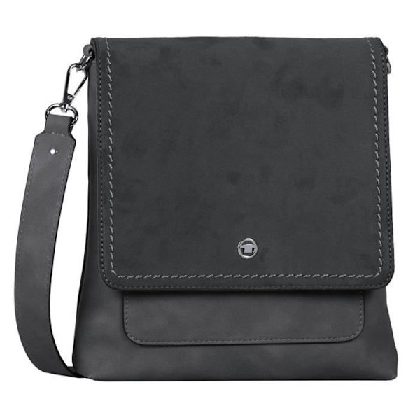 Axelväska - TOM TAILOR - Firenze Flapbag M - Grå - 23x25x4 cm - 100% polyuretan Grå