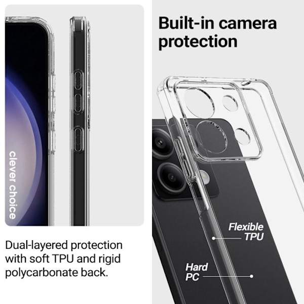Smartphone-fodral - Crong - Moto G53 - Transparent - Hård akryl - Stötsäker Transparent