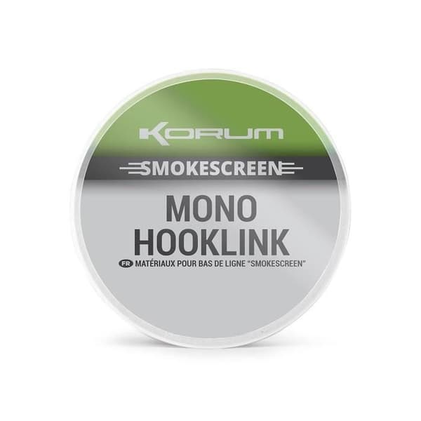 Korum Smokescreen Mono Hooklink-ledare - grön - 0,30 mm/ 5,4 kg