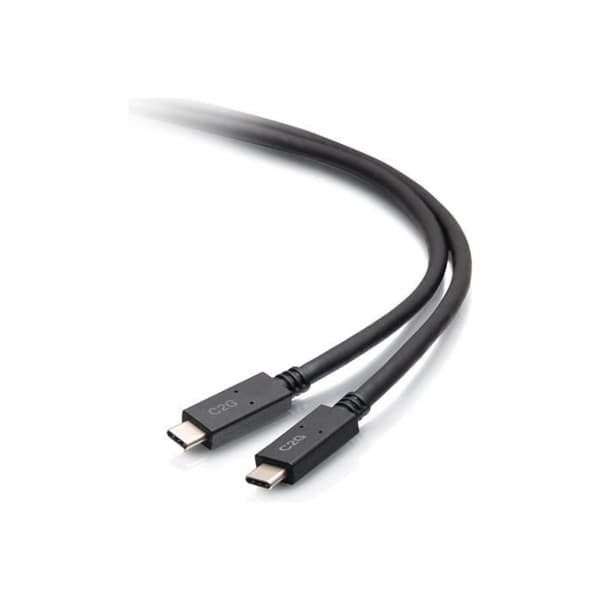 USB-C-kabel - C2G - 2m - 20V 3A - USB 3.2 Gen 1 - Svart