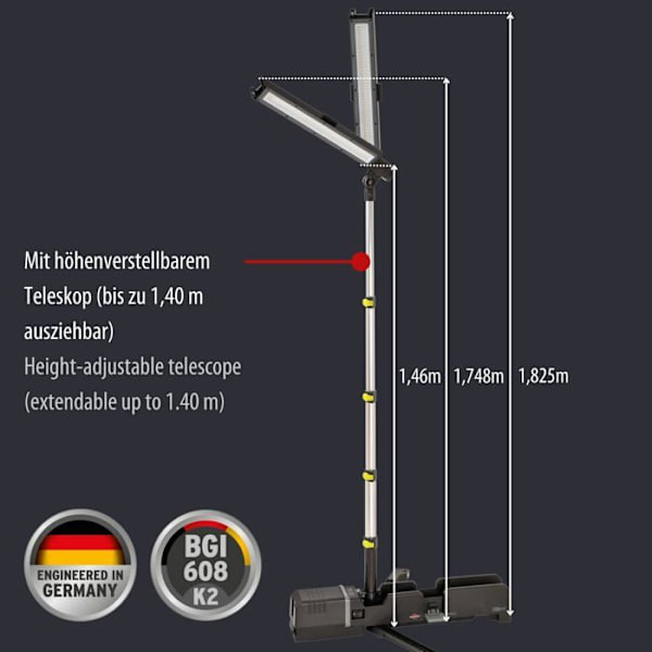BRENNENSTUHL LED KONSTRUKTION FLODLAMPA MULTI BATTERI 6500 MA 60W - 77