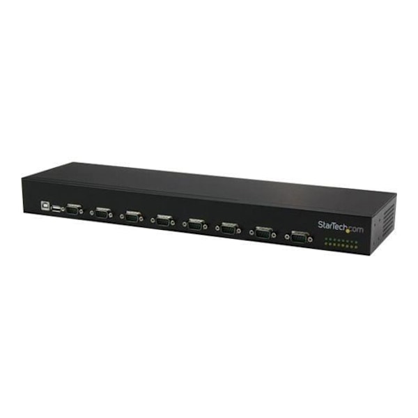 STARTECH USB till 8 x DB9 RS232 rackmonterad adapter med seriell installation - USB 2.0