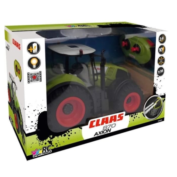 Claas Axion 870 1:16 radiostyrd leksakstraktor - Happy People - Grön - För barn från 6 år och uppåt