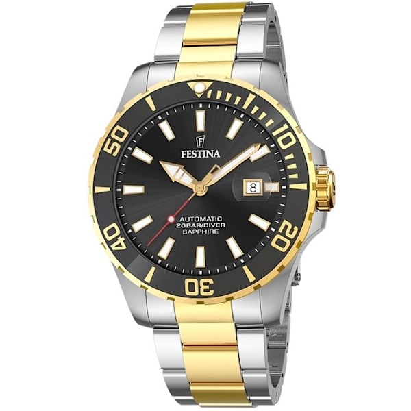 Klocka - Festina - F20532-2 - Automatisk - Svart - 20 ATM - Safirglas mångfärgad