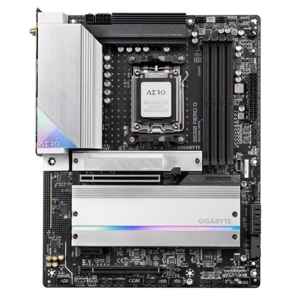 Gigabyte B650 AERO G - ATX Socket AM5 AMD B650 moderkort - 4x DDR5 - M.2 PCIe 5.0 - USB 3.2 - PCI-Express 4.0 16x - Wi-Fi 6E-Blueto