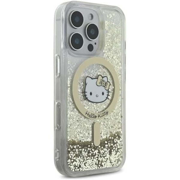 Skyddsskal - CG MOBILE - Hello Kitty HKHMP16XLGDIH - iPhone 16 Pro Max - Paljetter - TPU/PC vitt guld