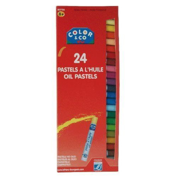 Pasteller i olja - Lefranc Et Bourgeois - 807156 - Assortiment av 24 - Diameter 8mm - Blandade färger Blandade färger