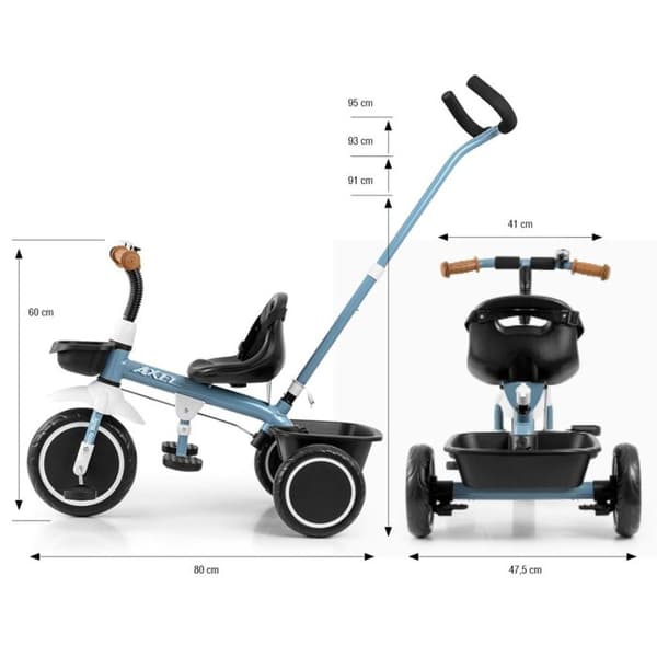 Trehjulig cykel Axel Denim