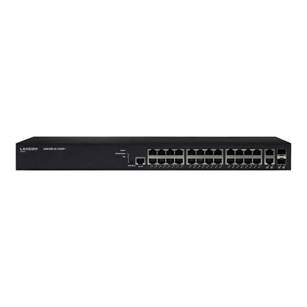 LANCOM GS-2326P+ 24 x 10-100-1000 (PoE+) Managed Switch + 2 x Combo Gigabit SFP Rack Mount PoE+ (185W) Svart