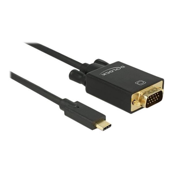 DeLOCK extern videoadapter ITE IT6516BFN USB-C D-Sub Svart Retail