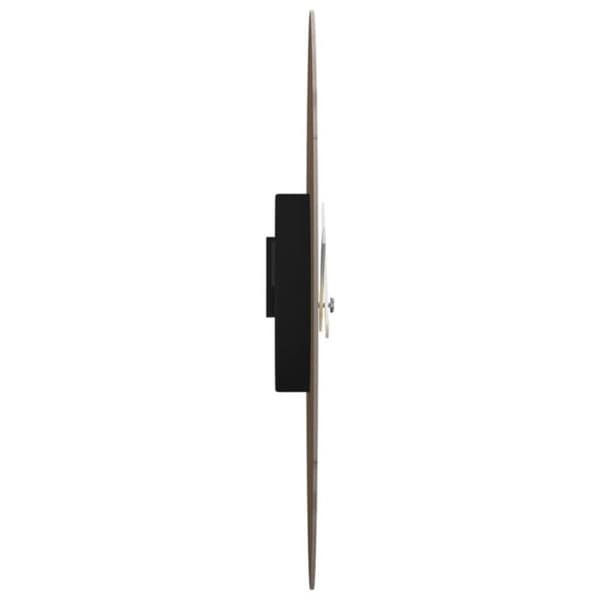 Gul och svart väggklocka Ø30 cm av ingenjörsträ madera