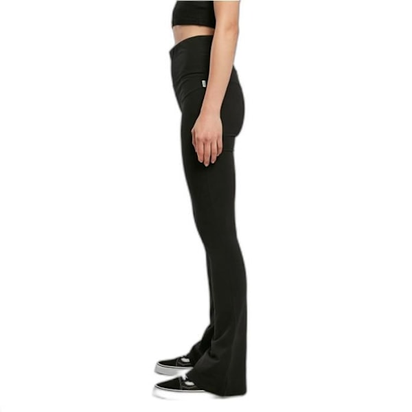 Urban Classics Organic Stretch Jersey Bootcut GT Dam Leggings - svart - 3XL Svart XXXXXL