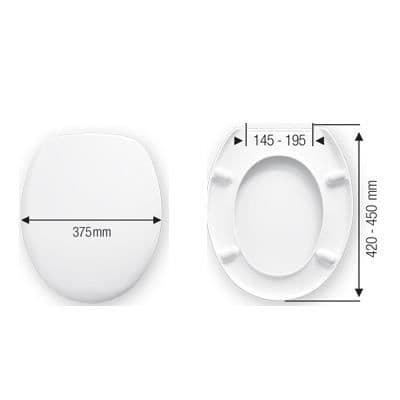 RD'2 härdplast toalettsits med assisterad nedstigning - OLFA - 7RD9001DA