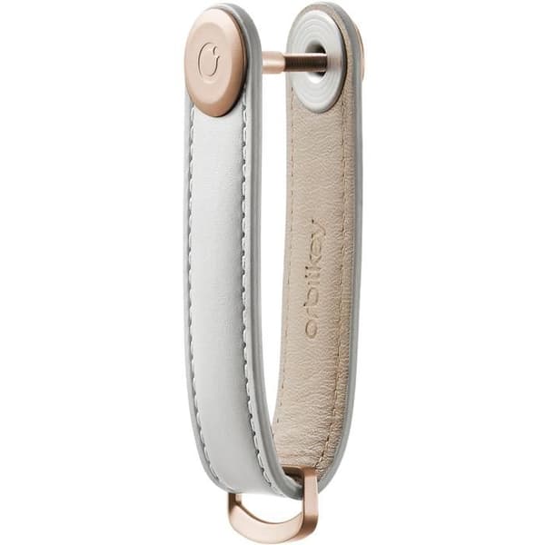 ORBITKEY Nyckelorganisator i läder 2.0 - Sten med grå sömmar