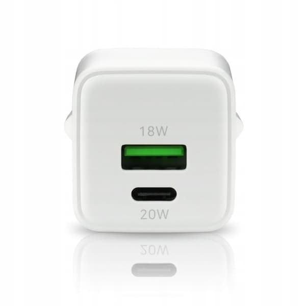 Väggladdare - EVERACTIVE - SC-330 - GaN - 1x USB-A & 1x USB-C - USB-C PD 20W (QC3.0)