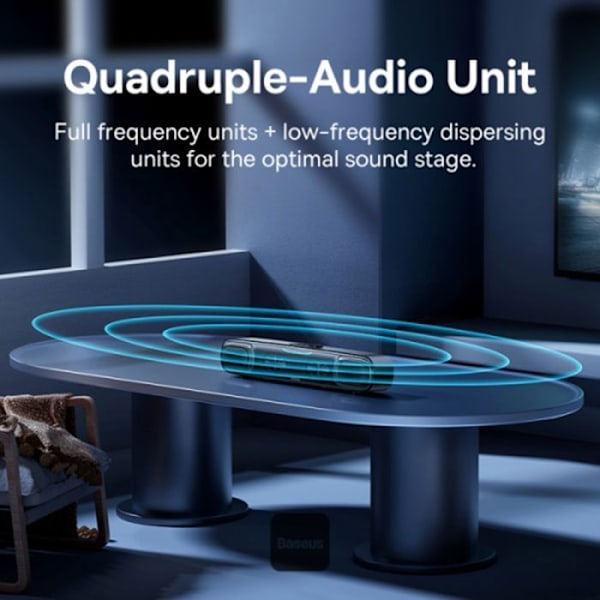 Trådlös högtalare - AeQur - DS10 - Bluetooth 5.3 - Typ-C - 10W + 10W Svart