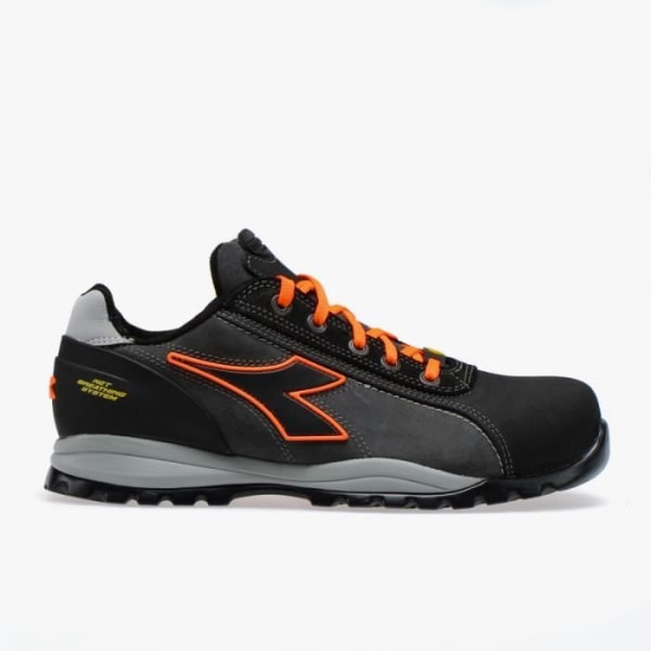 SÄKERHETSSKO - DIADORA - GLOVE TECH LOW PRO S3 SRA HRO ESD - Svart/Orange - Läder - Unisex Svart 44