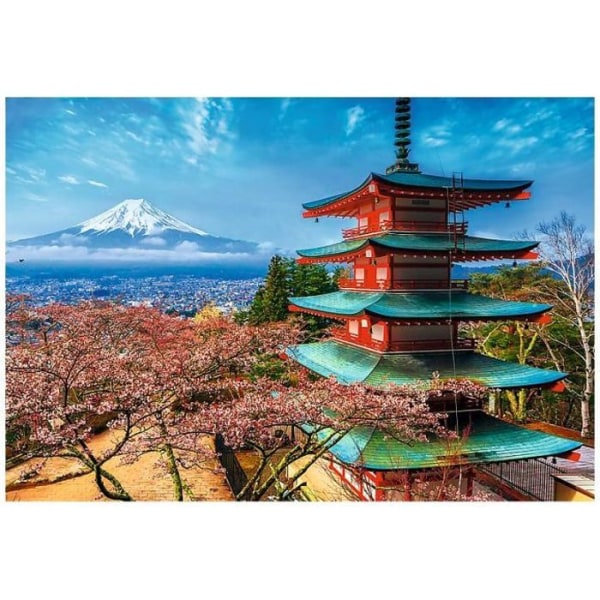 1500 bitars pussel Mount Fuji - TREFL - Landskap och natur - Vuxen - Flerfärgad - Blå