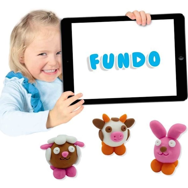 FunDo modelllera - Bondgårdsdjur (3x90gr-1x40gr) - SES CREATIVE - Interaktiv för små barn. Flerfärgad