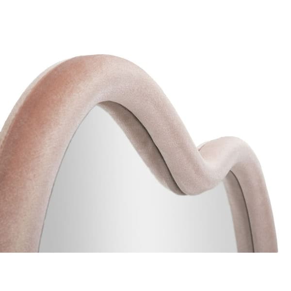 Väggspegel i Sammet "Moln" 90cm Rosa