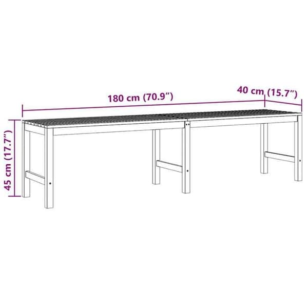 vidaXL Trädgårdsbänk 180 cm i solid teak 316633