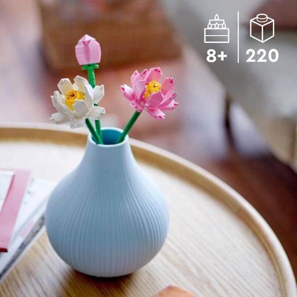 LEGO® 40647 Creator Lotusblommor, byggsats för flickor och pojkar från 8 år och uppåt, med 3 konstgjorda blommor Flerfärgad