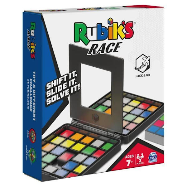 Rubik's Race Colored Puzzle - Rubik's Race Travel Version - Classic 3x3 - 2 spelare - 7 år och + Flerfärgad