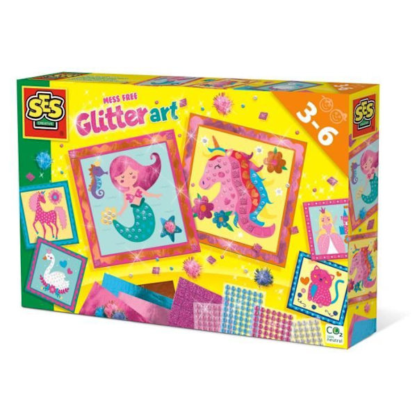 Glitter kit utan kladd - SES Creative - Vit - Barn