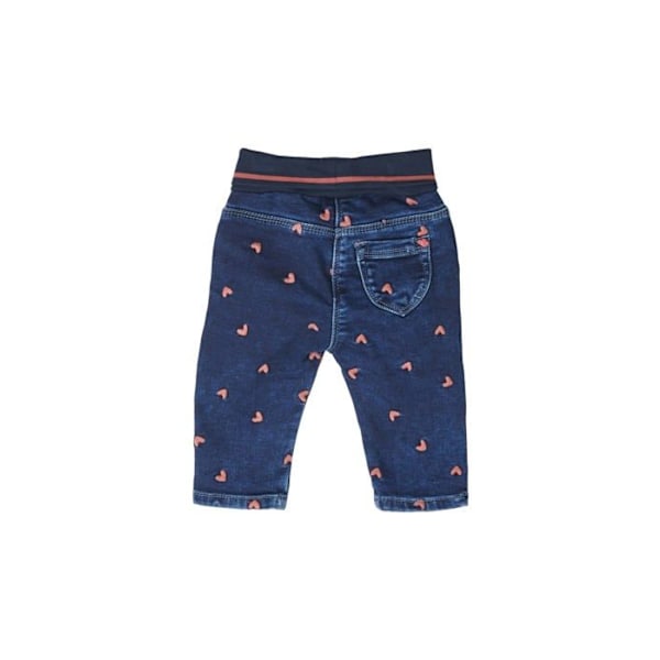 Jeans S.oliver - 2117975 - Mit Umschlagbund Und Herz Muster Jeans med rullad midja och hjärtmönster Baby Girls mörkblå 62