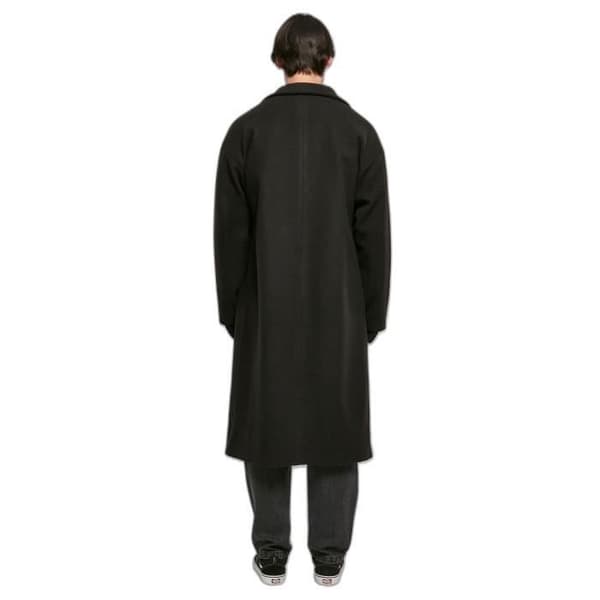 Lång jacka Urban Classics herr svart L – oversize passform, slagkrage, taffetfoder Svart jag